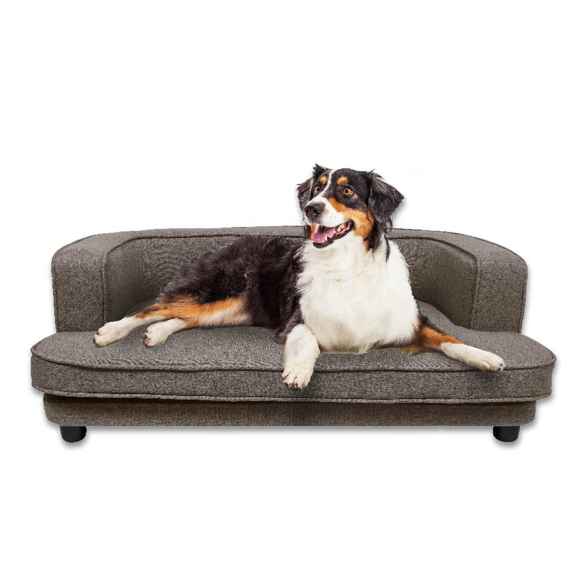 Pet Basic Pet Sofa Bed Stylish Luxurious Sturdy Washable Fabric Brown 98cm - Pet Parlour Australia