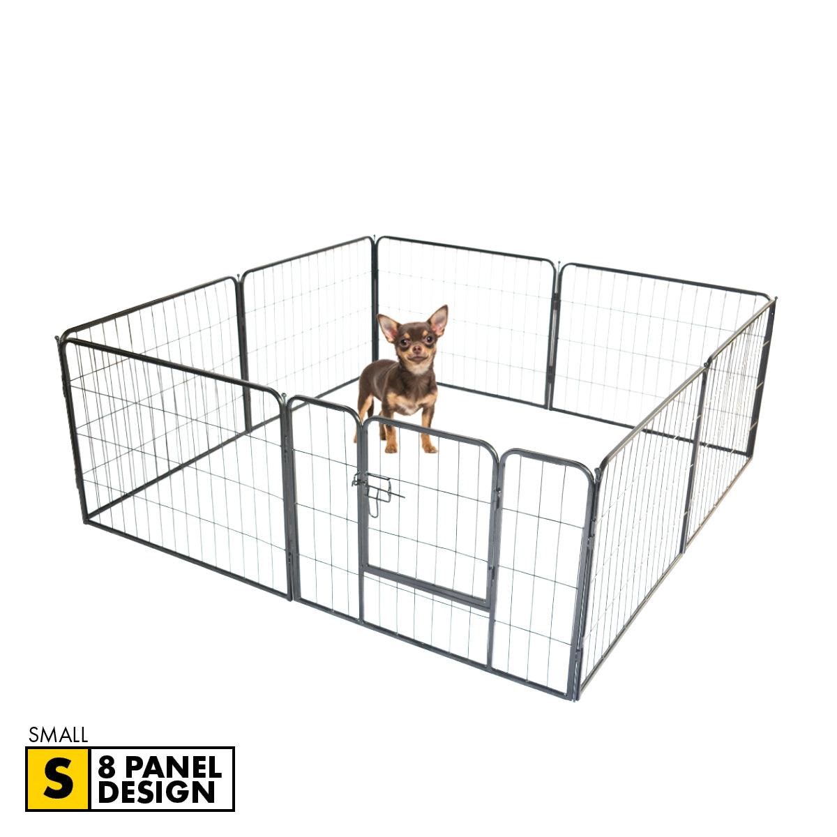 Pet Basic 8 Panel Pet Playpen Exercise Enclosure Cage Puppy Dog 80cm x 60cm - Pet Parlour Australia