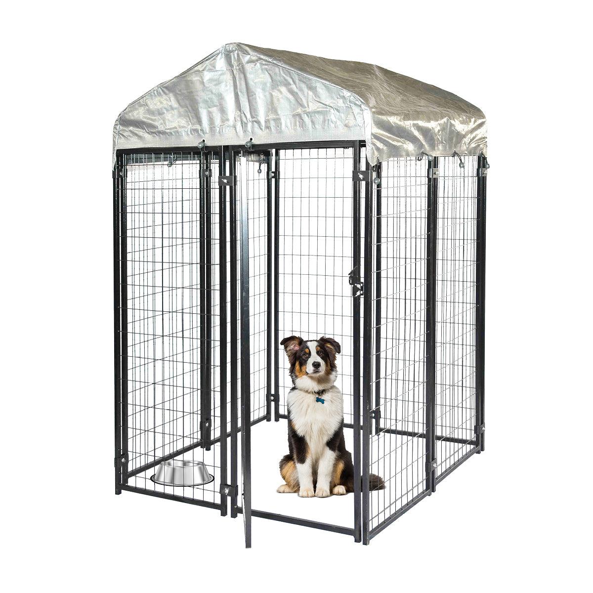 Pet Basic 1.83 x 1.22 x 1.22m Dog Kennel Enclosure Waterproof Lockable Gate - Pet Parlour Australia