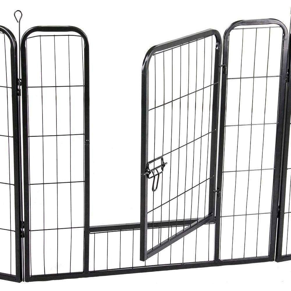 6 Panel Pet Dog Cat Bunny Puppy Play pen Playpen 80x80cm Exercise Cage Dog Panel Fence - Pet Parlour Australia