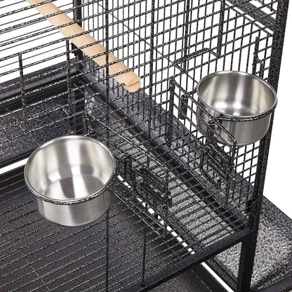 174cm Large Rolling Mobile Bird Cage Birdcage Finch Aviary Parrot Animals Playtop Stand Canary Finch - Pet Parlour Australia
