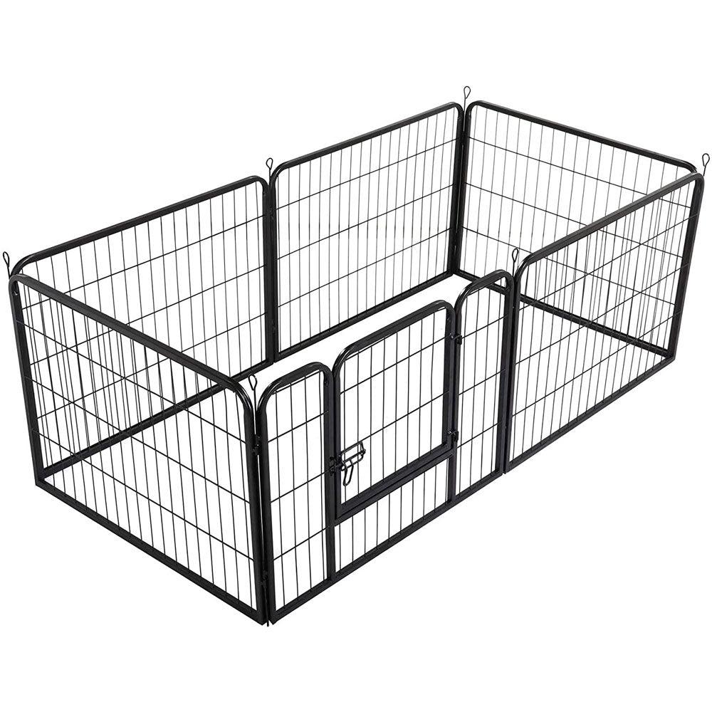 6 Panel Pet Dog Cat Bunny Puppy Play pen Playpen 60x80 cm Exercise Cage Dog Panel Fence - Pet Parlour Australia