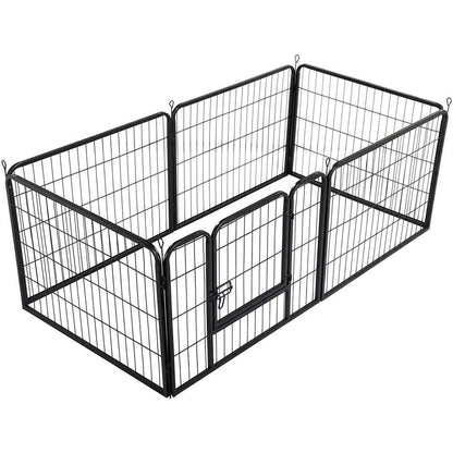 6 Panel Pet Dog Cat Bunny Puppy Play pen Playpen 60x80 cm Exercise Cage Dog Panel Fence - Pet Parlour Australia