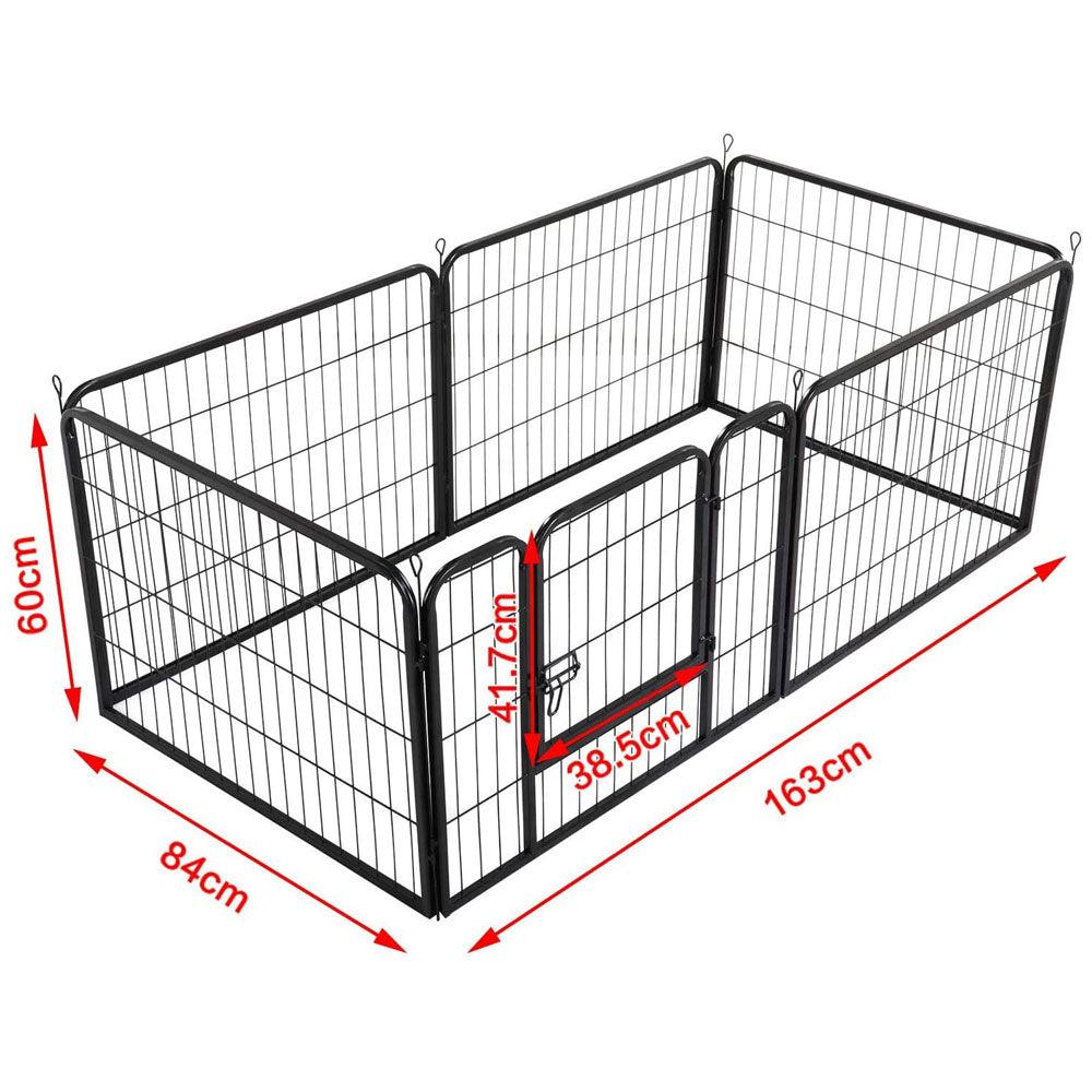 6 Panel Pet Dog Cat Bunny Puppy Play pen Playpen 60x80 cm Exercise Cage Dog Panel Fence - Pet Parlour Australia