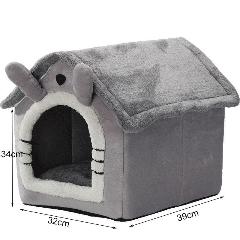 Small Dog House Bed Portable Cat Bed Removable Cushion Cat Cave, Foldable Pets Puppy Kitten Rabbit - Pet Parlour Australia