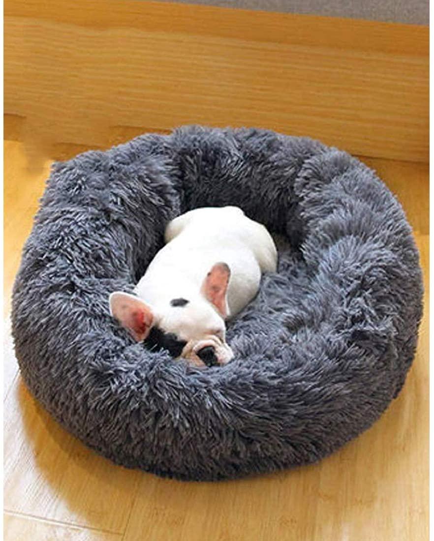 Soft Dog Bed Round Washable Plush Pet Kennel Cat Bed Mat Sofa Small 50cm - Pet Parlour Australia