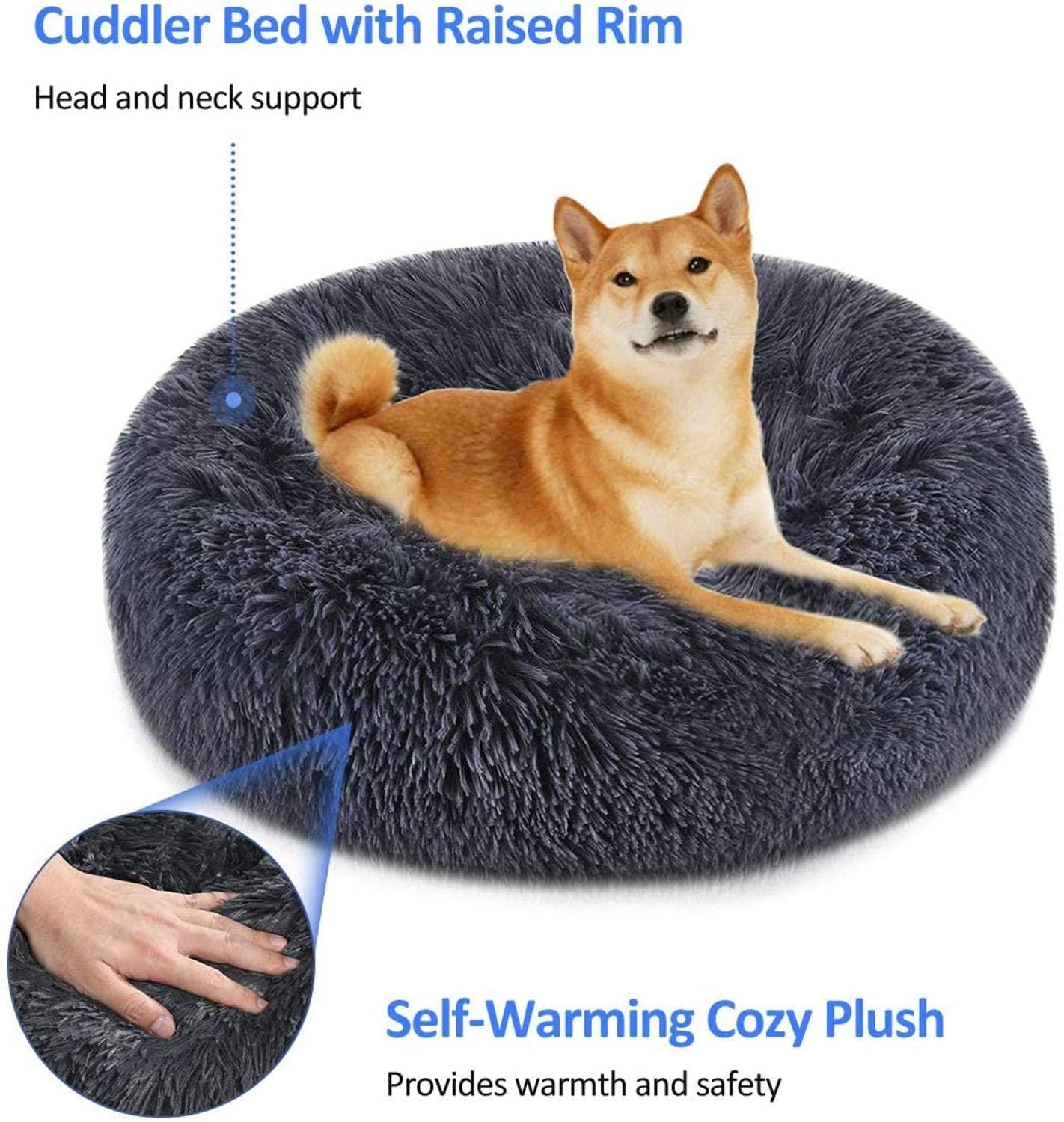 Soft Dog Bed Round Washable Plush Pet Kennel Cat Bed Mat Sofa Large 70cm - Pet Parlour Australia