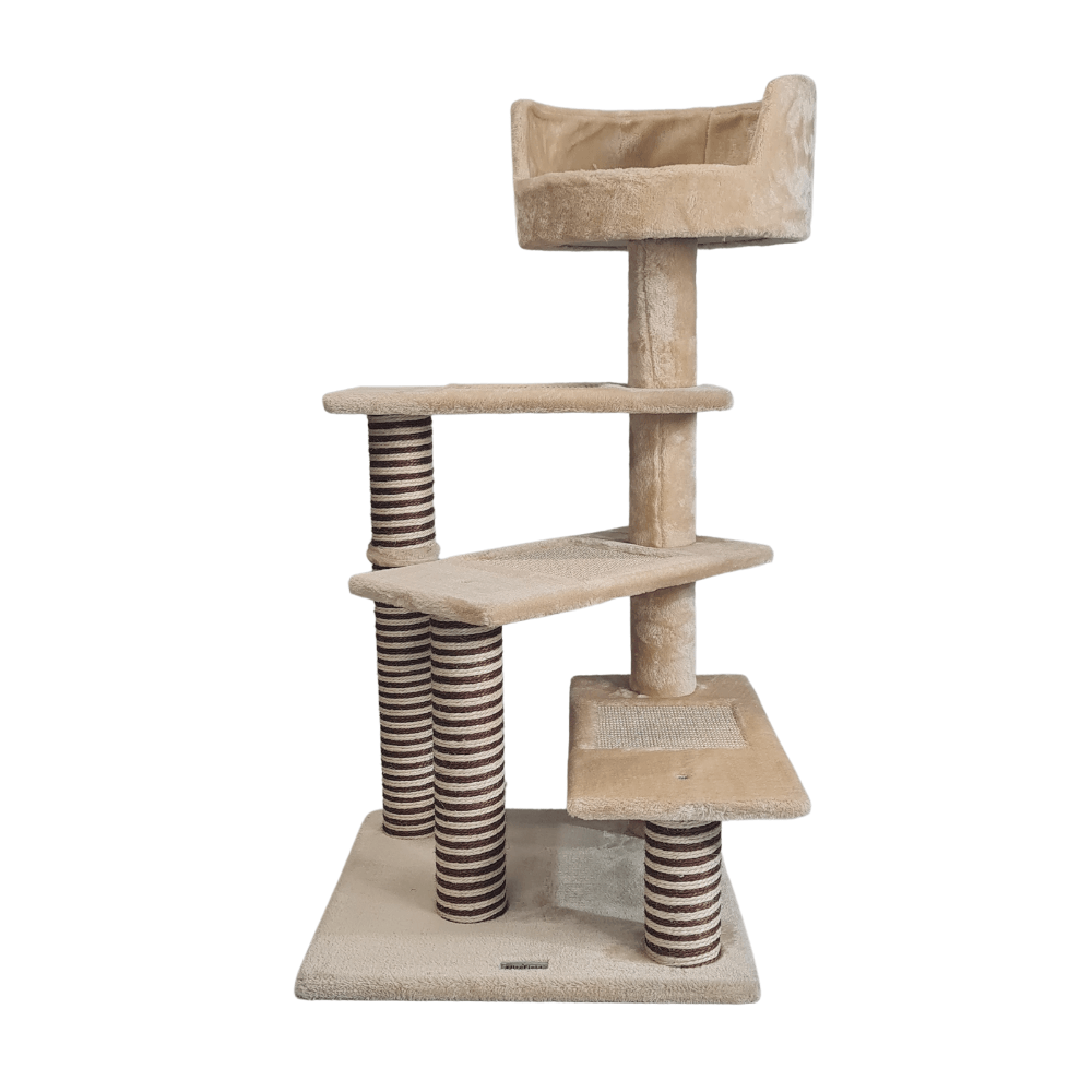 Petwiz 100cm Multi Level Cat Scratching Tree - Beige - Pet Parlour Australia