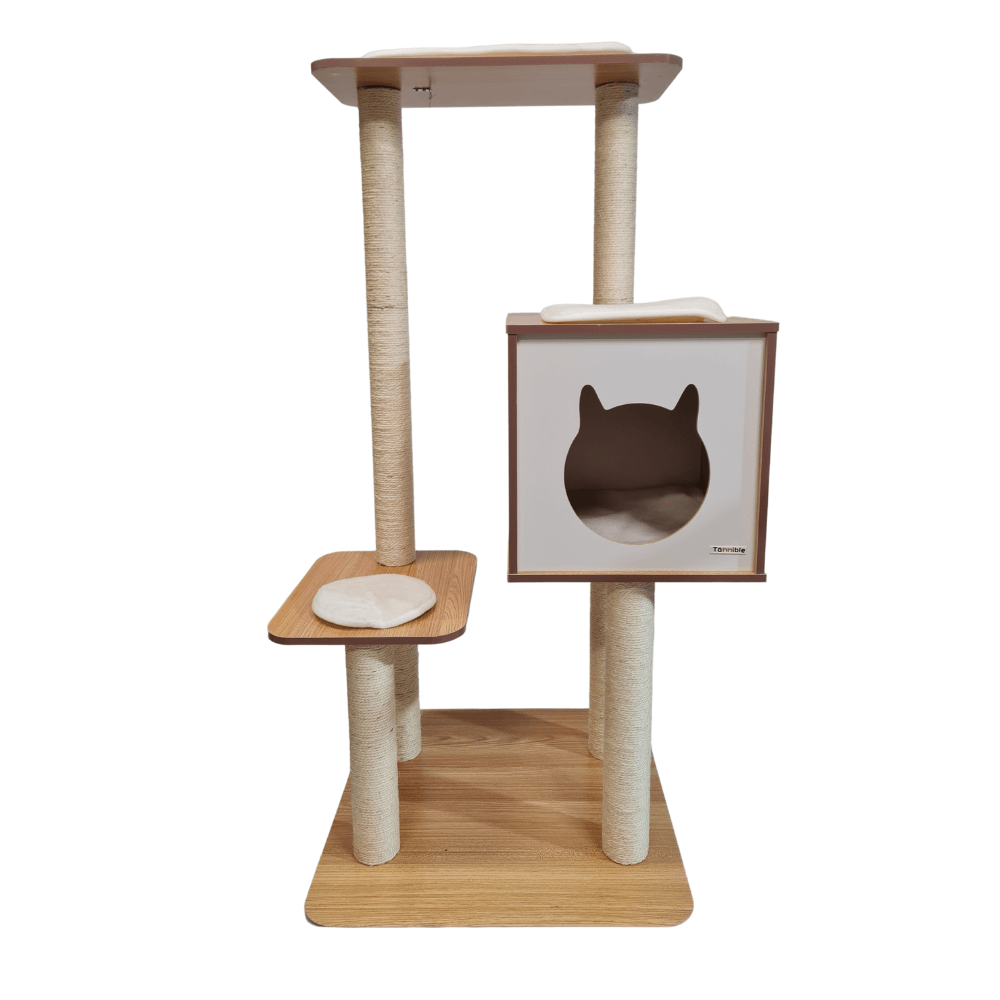 Petwiz 122cm Premium Wooden Laminate Sisal Post Cat Scratching Tree - Pet Parlour Australia