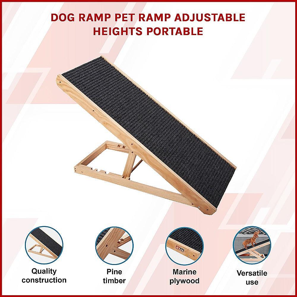 Dog Ramp Pet Ramp Adjustable Heights Portable - Pet Parlour Australia