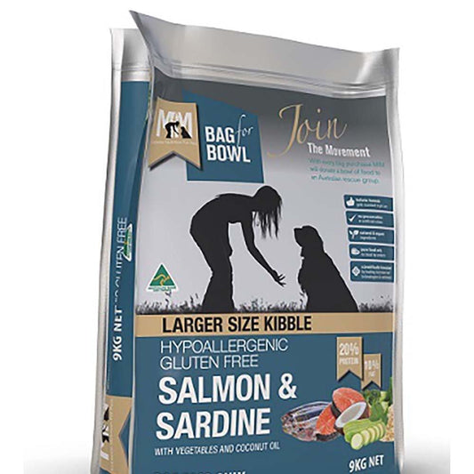 Mfm Dog Lg Kibble Salmon & Sardn Glutn Free Dark Blue 9Kg - Pet Parlour Australia