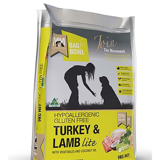 Mfm Dog Lite Turkey & Lamb Gluten Free Yellow 9Kg - Pet Parlour Australia